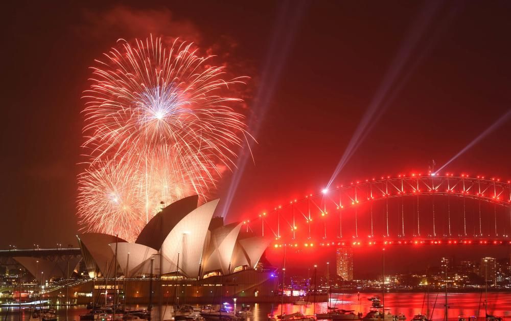 Celebración de Fin de Año en Sydney, Australia.