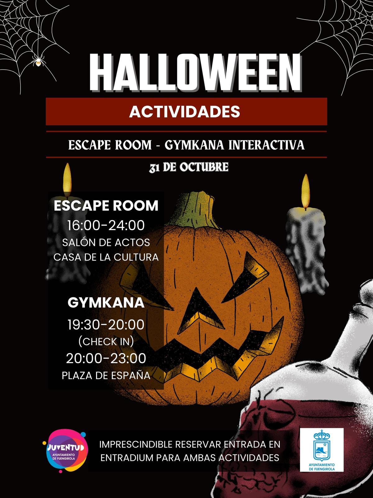 Cartel de Halloween en Fuengirola