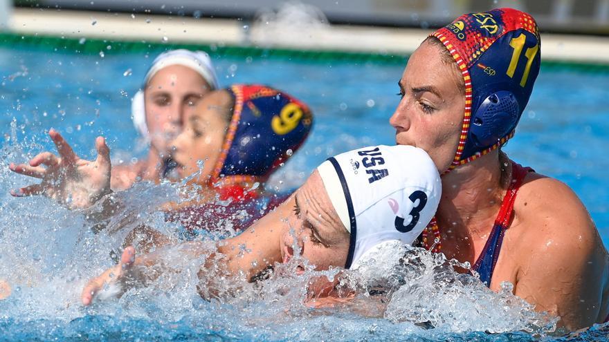 España se queda a medias y naufraga ante la poderosa EEUU en los cuartos del Mundial de waterpolo femenino