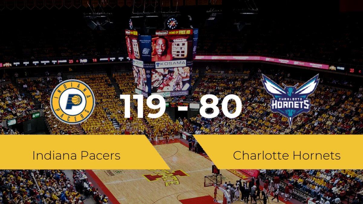 Indiana Pacers gana a Charlotte Hornets (119-80)