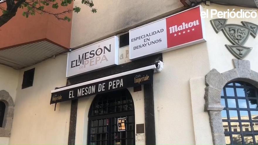 Cierra el Mesón de Pepa de la calle Londres de Cáceres