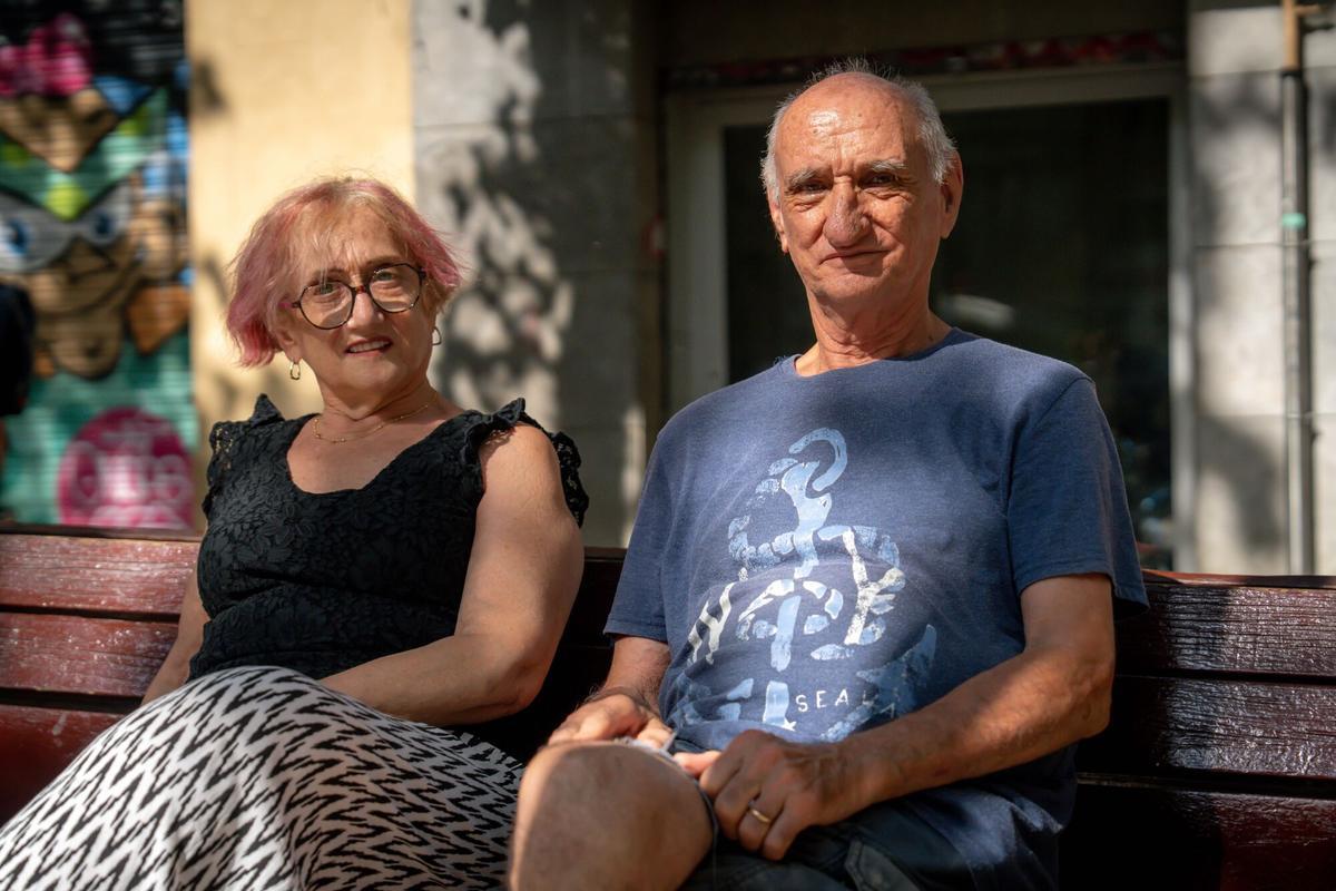 Manolita Domínguez y Josep Soteras, de las calles Providència y Fraternitat de Baix de las fiestas de Gràcia