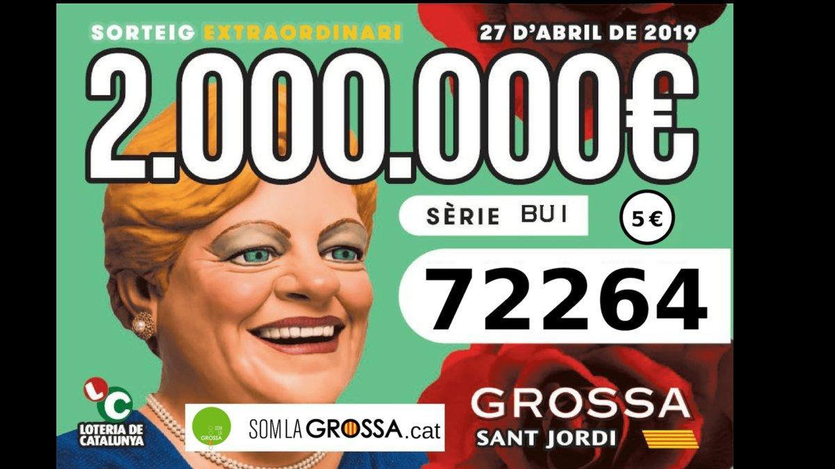 Billete Grossa Sant Jordi 2019