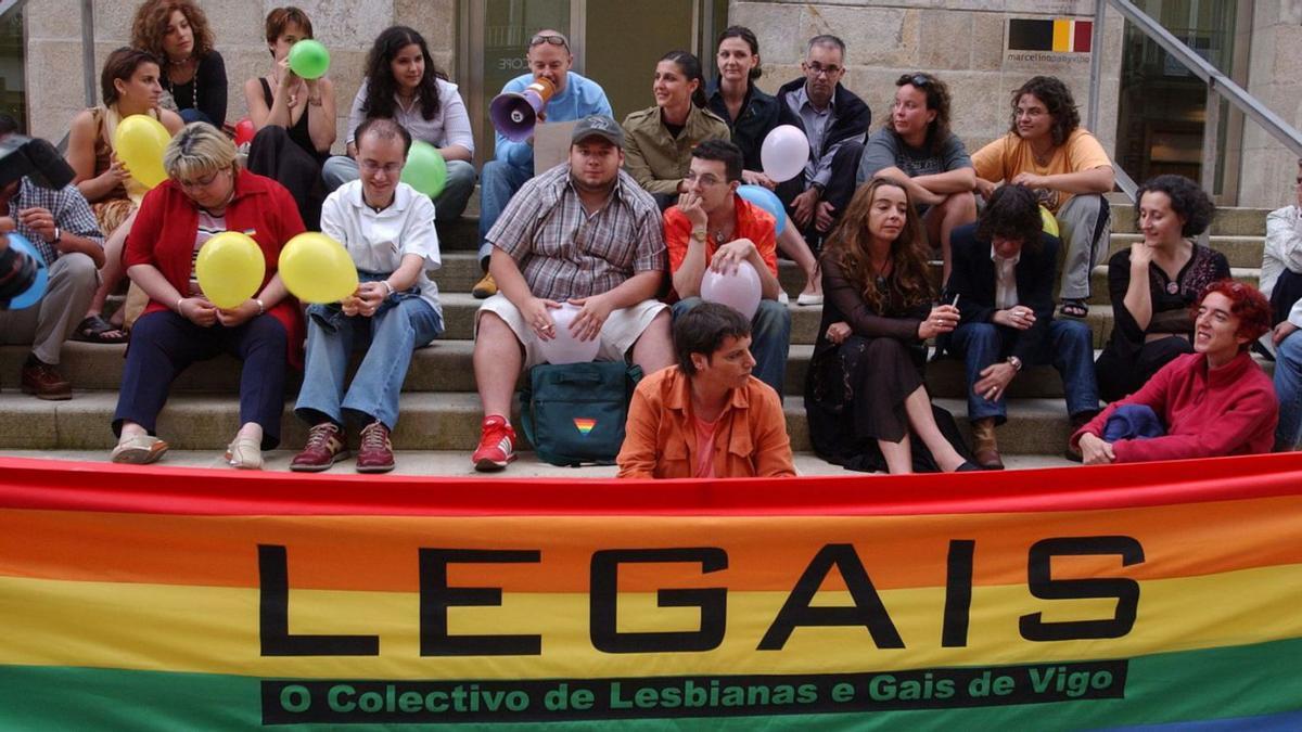 Una de las movilizaciones en 2003 de Legais, asociación pionera en Vigo