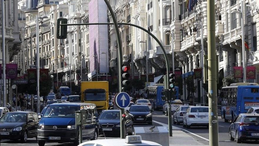 La Gran Vía de Madrid.