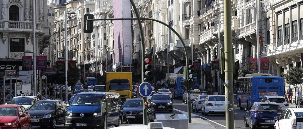 La Gran Vía de Madrid.