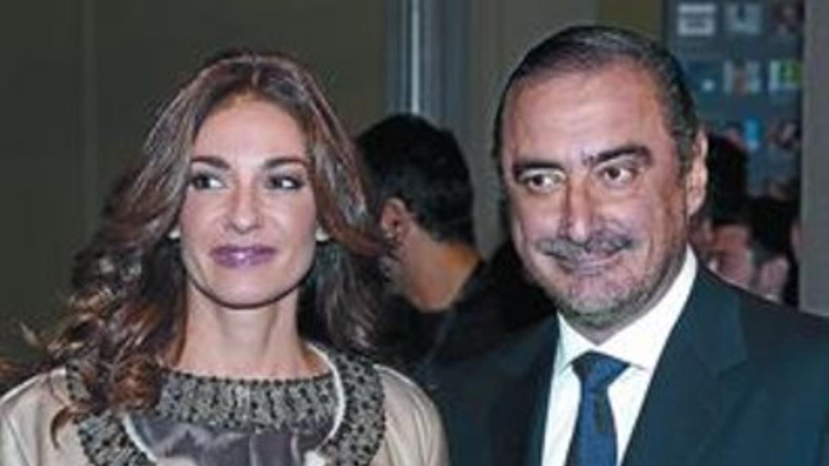 Mariló Montero y Carlos Herrera, en Barcelona, en el 2010, durante la entrega de los Premios Ondas.