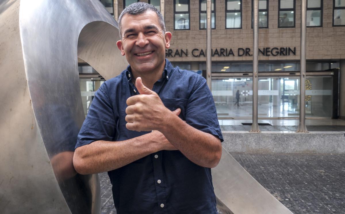 Miguel Ángel Bordón, en el Hospital Universitario de Gran Canaria Doctor Negrín.