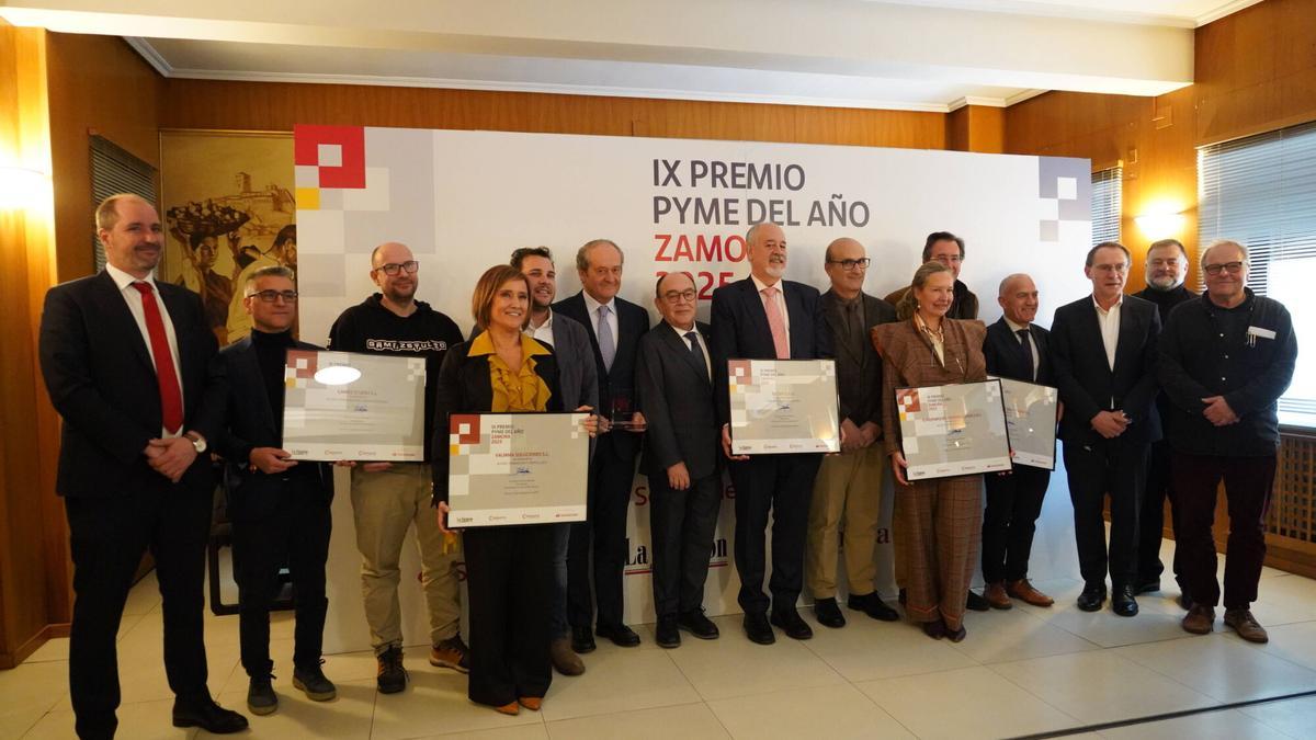 entrega de los Premios Pyme del Año 2025 de la Cámara de Comercio de Zamora y el Banco Santander.