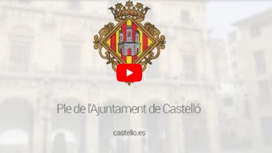 Siga en directo el pleno del Ayuntamiento de Castellón