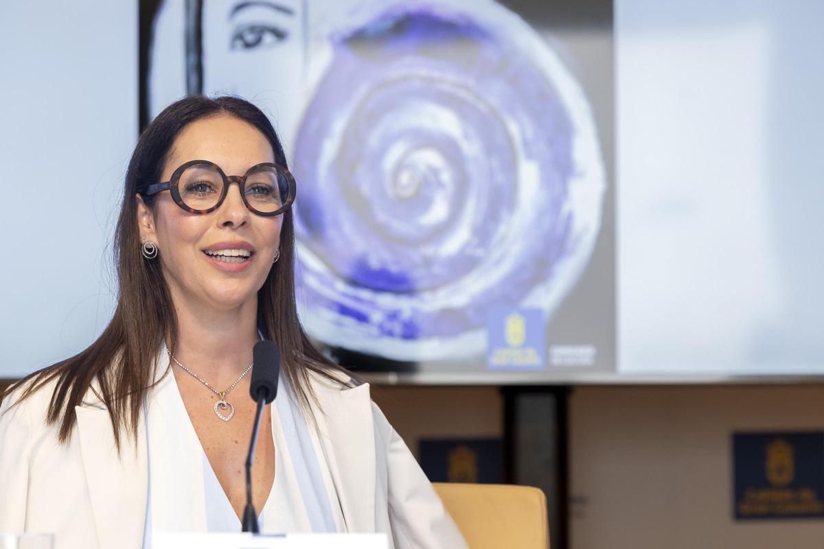 La consejera de Cultura, Guacimara Medina, en instante de la presentación.