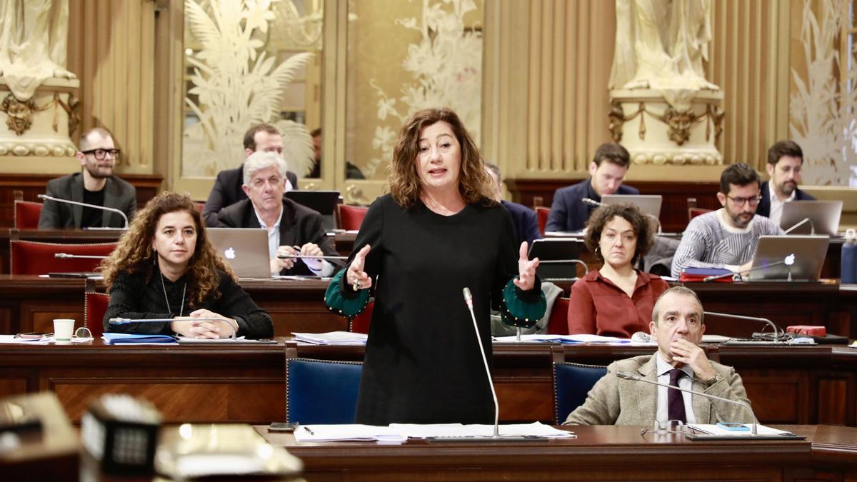 Francina Armengol, ayer en el Parlament.