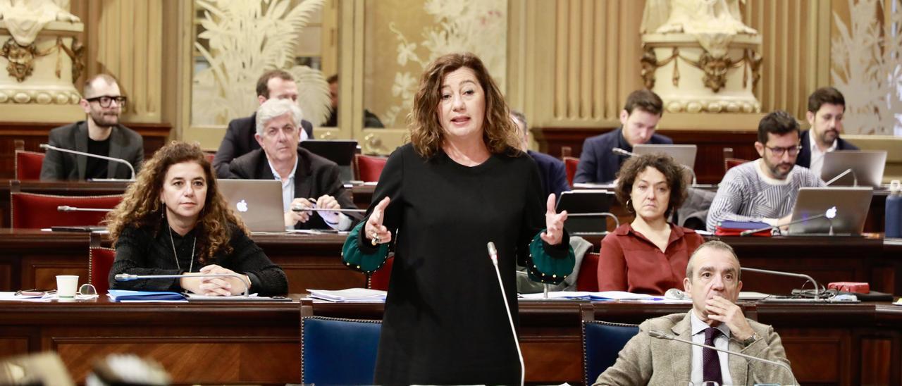 Francina Armengol, ayer en el Parlament.