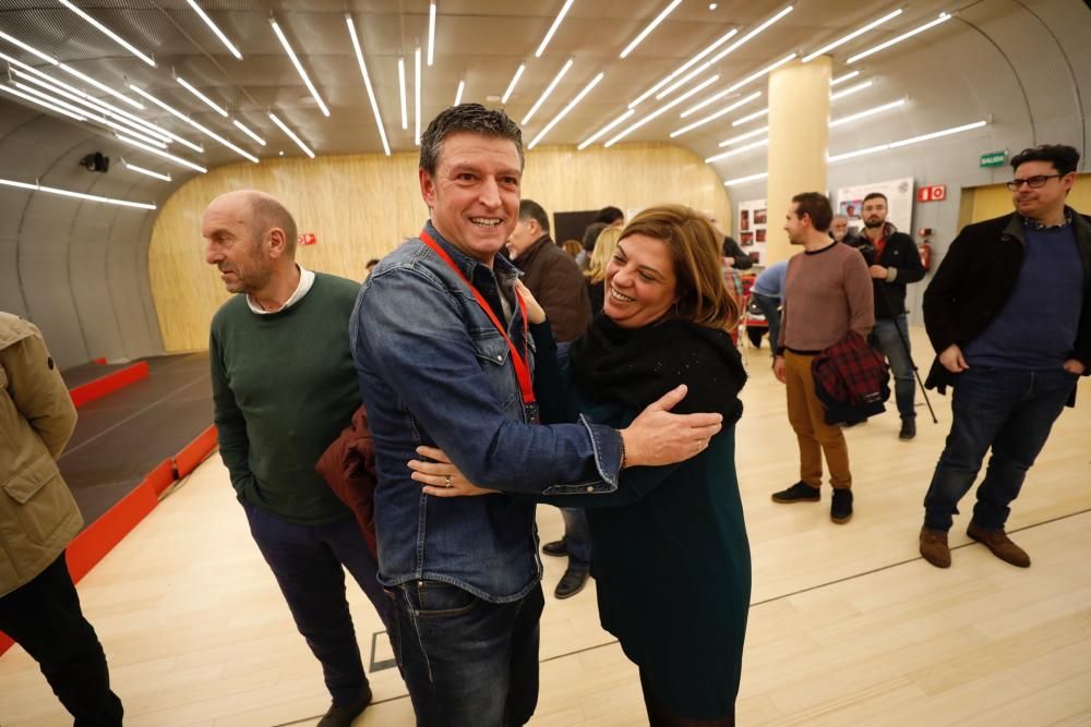 Celebración de la victoria electoral de los socialistas asturianos.