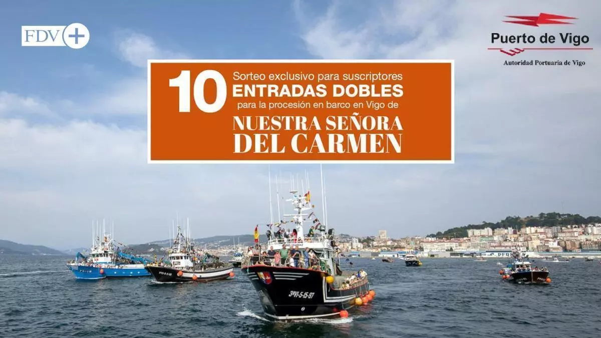 Faro de Vigo sortea 10 entradas dobles para vivir desde el mar la gran procesión del Carmen