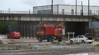 Los destrozos en la vías obligan a cortar la circulación de trenes entre Grisén y de Plasencia de Jalón