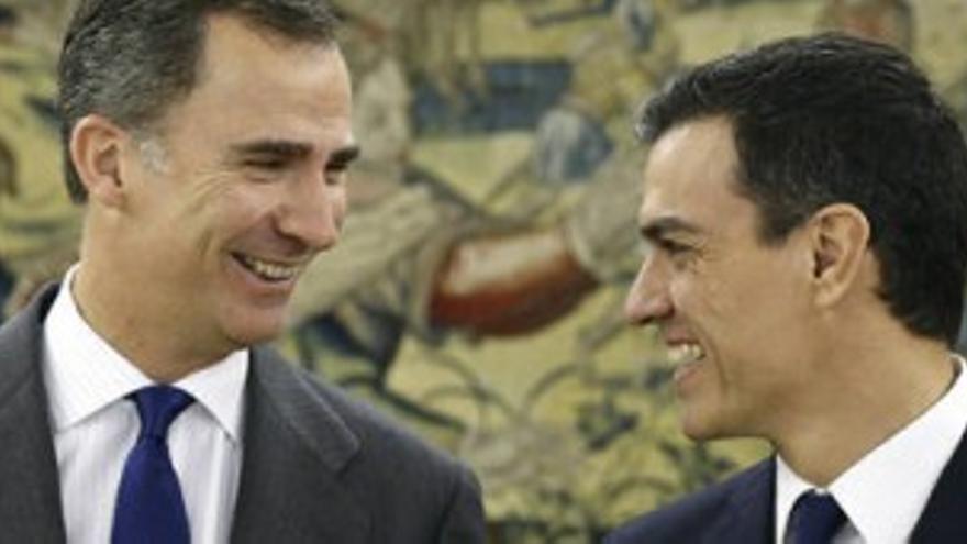 El Rey recibe a Pedro Sánchez en la Zarzuela