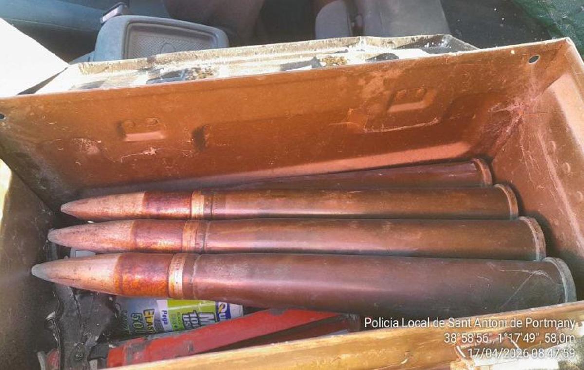 Los cuatro proyectiles encontrados en el auto abandonado en la zona de Ses Variades