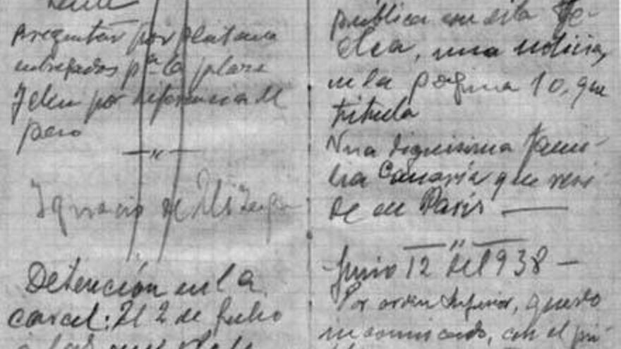 Diario autógrafo de Juan Negrín Cabrera. i FUNDACIÓN JUAN NEGRÍN