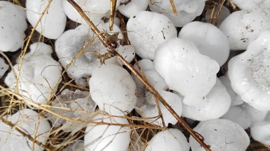 Tormenta con granizo en el Jiloca