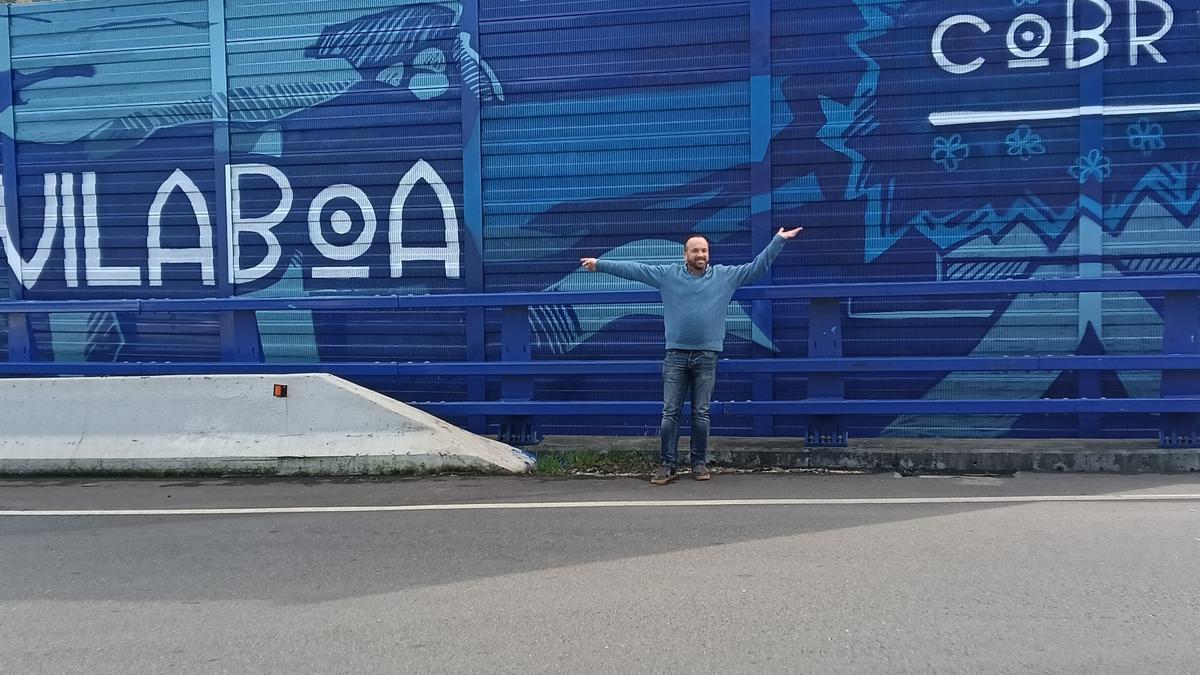 Mural reivindicativo de la falta de señalización.