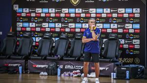 Sergio Scariolo, durante un entrenamiento de la selección española.