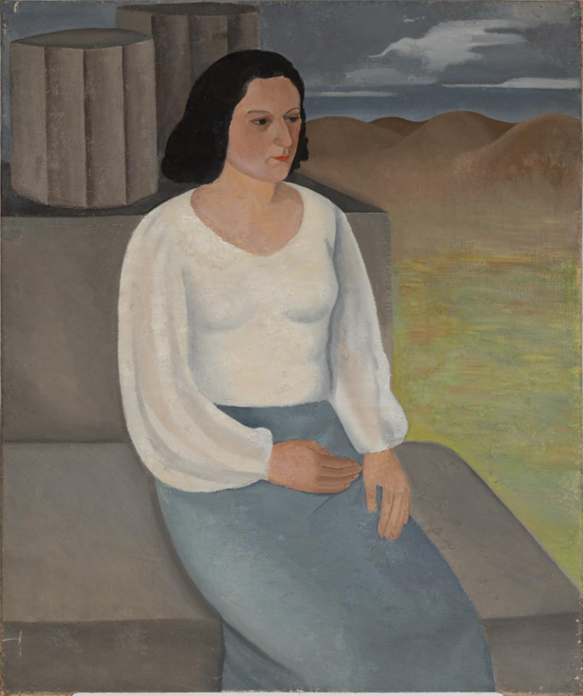 Retrato de Josefa Fisac, pintado por Navarro Ramón en 1945.