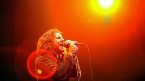 Eddie Vedder, en el concierto de Pearl Jam en Badalona del 2006