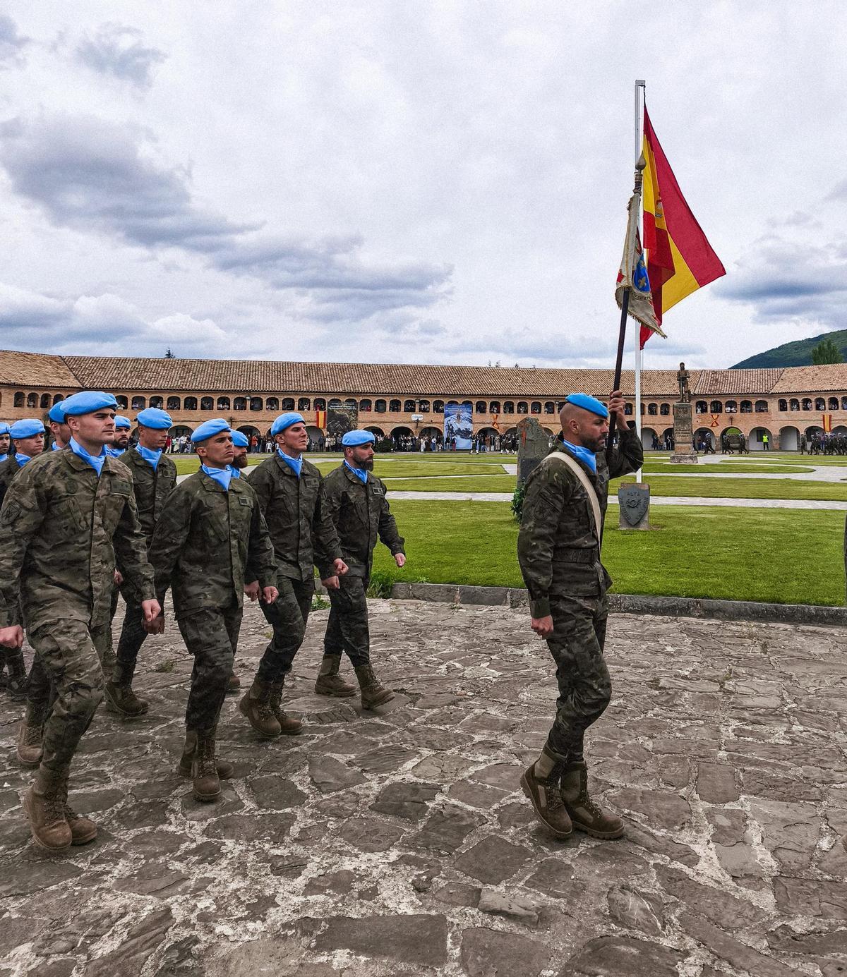 Un momento del acto militar celebrado este sábado.