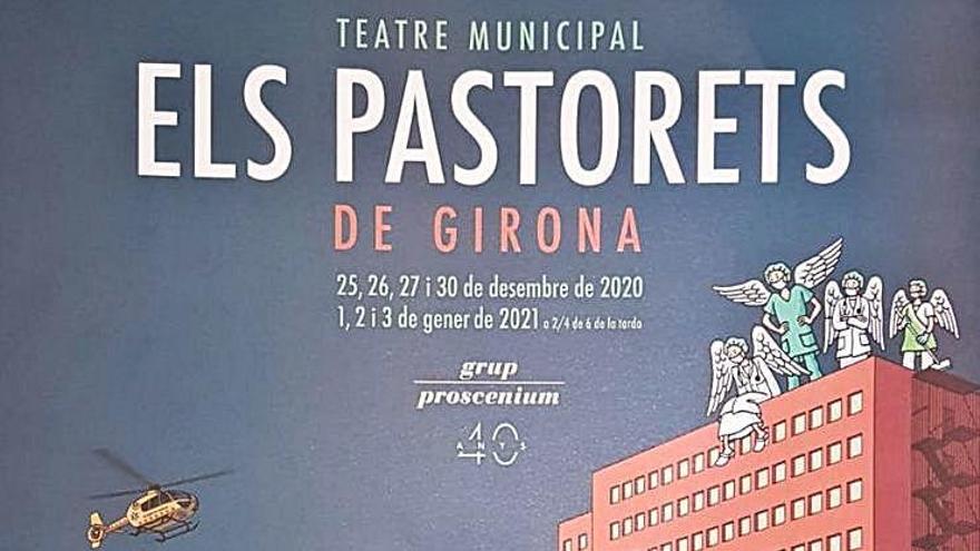 Els sanitaris són àngels al cartell dels Pastorets