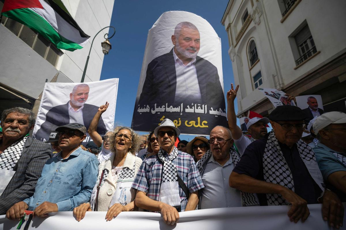 Rabat protesta contra el asesinato del líder de Hamás