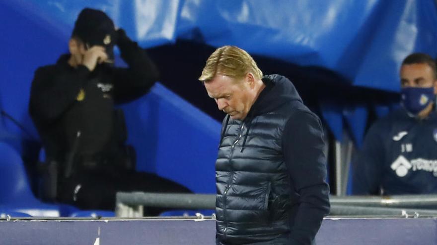 Koeman, en el partido ante el Getafe.