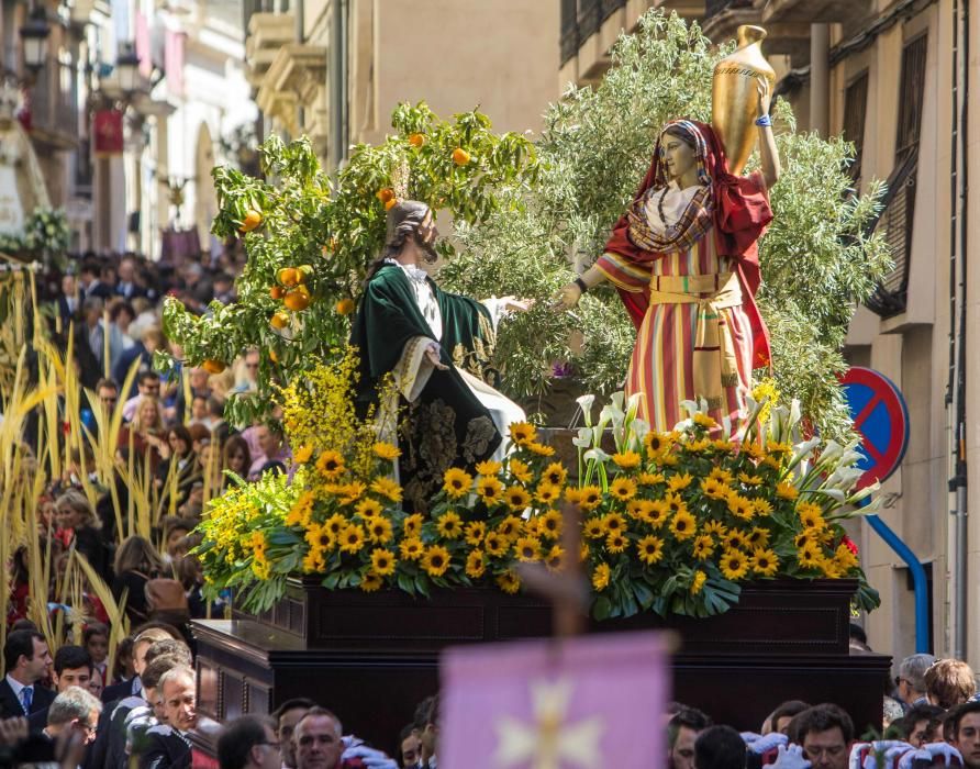 La procesión de Jesús en Samaria