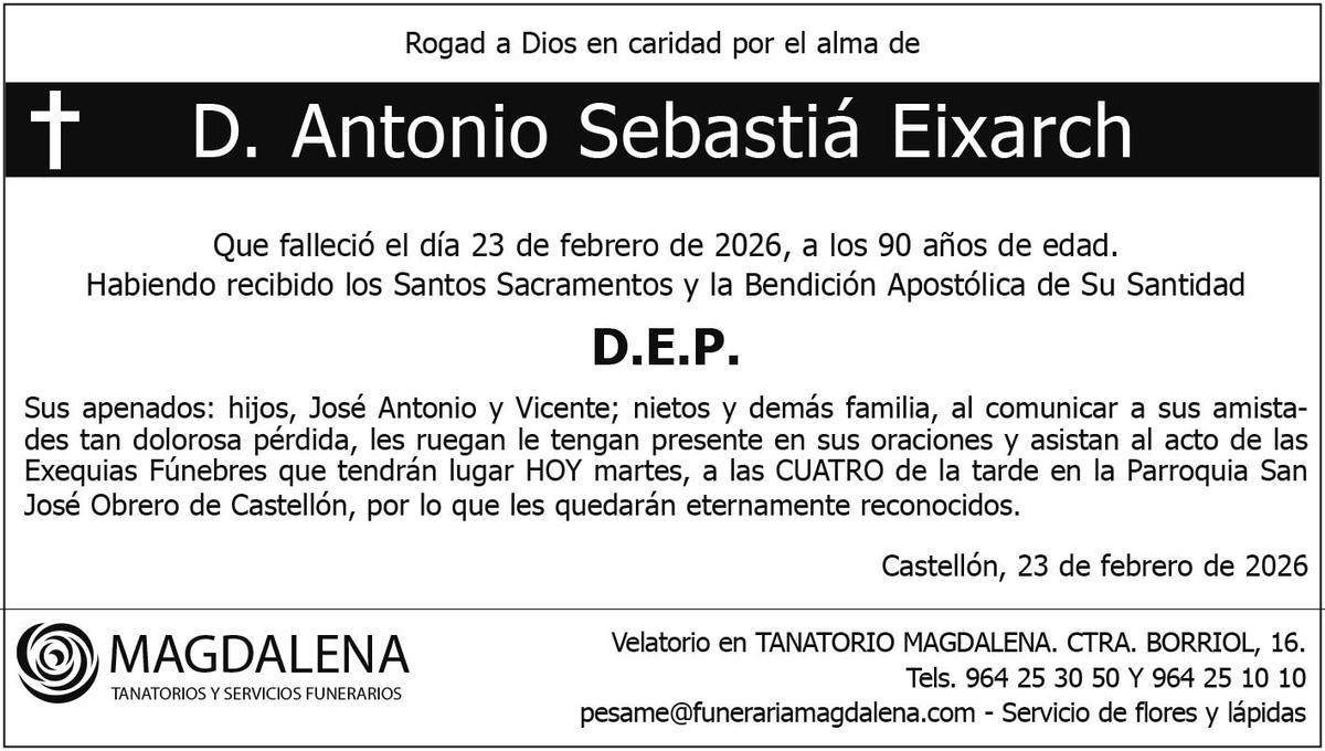 D. Antonio Sebastiá Eixarch