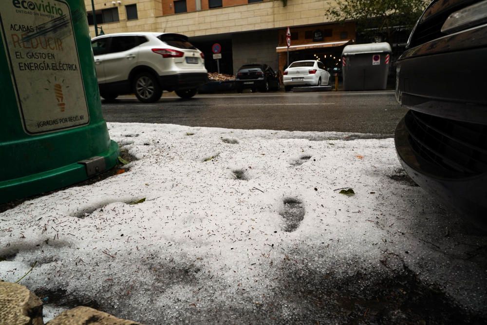 Granizo sobre Málaga.