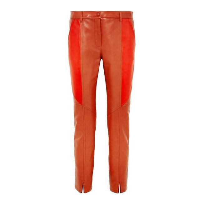Pantalón rojo de cuero de Givenchy