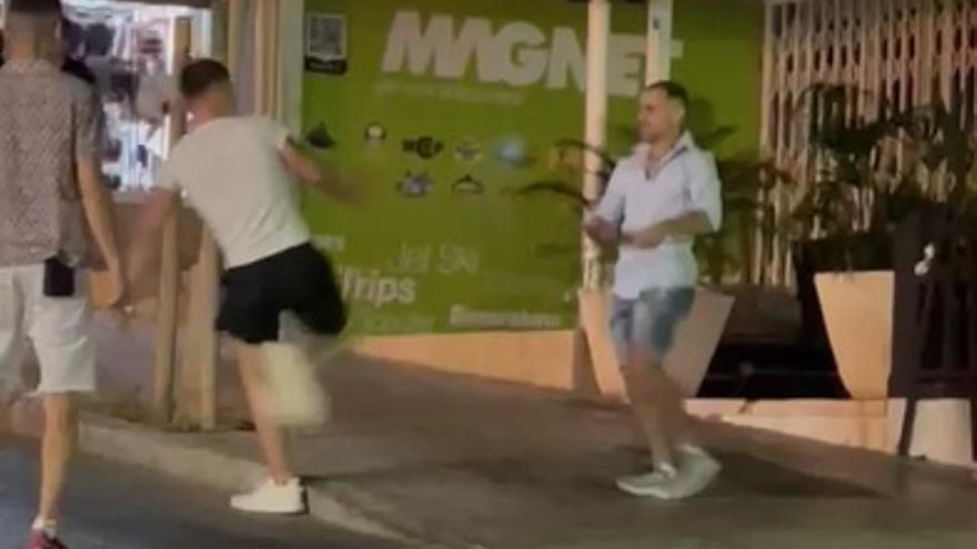 Brutal pelea entre turistas en Magaluf