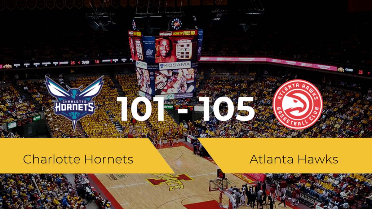 Atlanta Hawks se queda con la victoria frente a Charlotte Hornets por 101-105