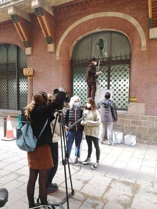 Les destrosses de la cinquena nit de protestes a Barcelona