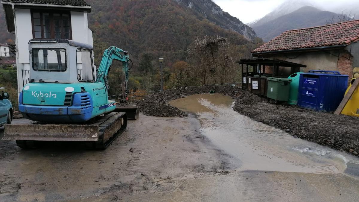 El temporal en Ponga.