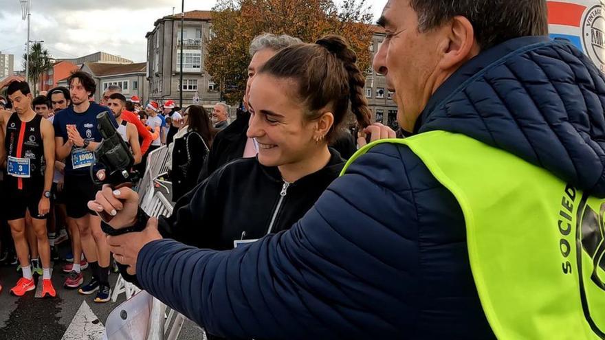 Tere Abelleira amadrina una San Silvestre pontevedresa con casi 5.500 participantes