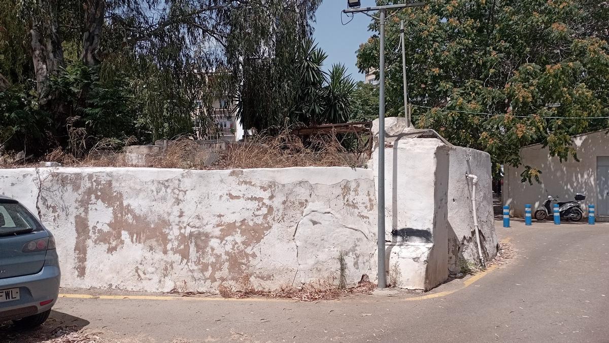 Vista parcial de la noria del Hospital Civil, el año pasado.