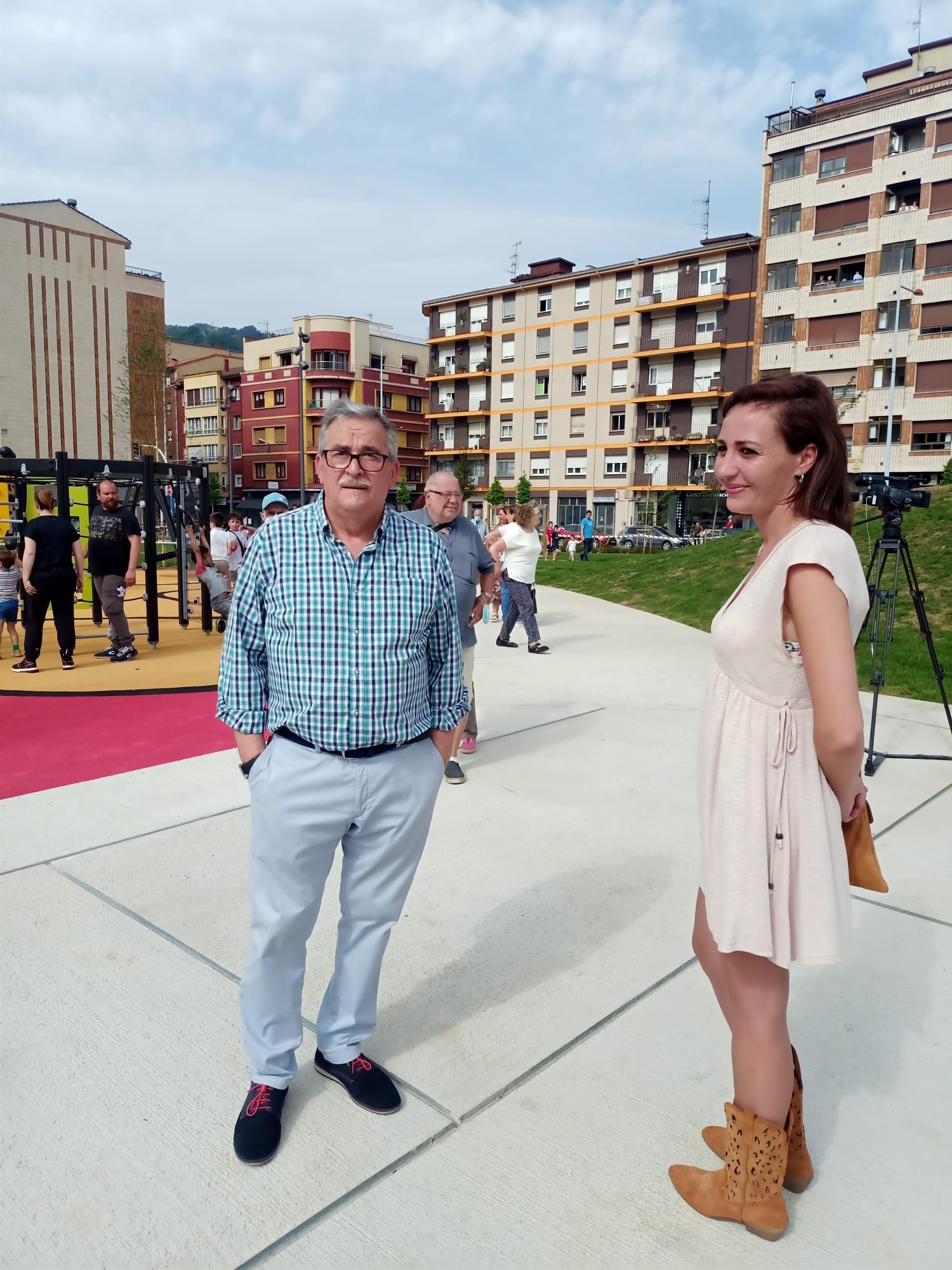 Inauguración del parque de la Mayacina, en Mieres