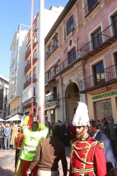 Accidentada celebración del Día de la Constitución en Málaga.