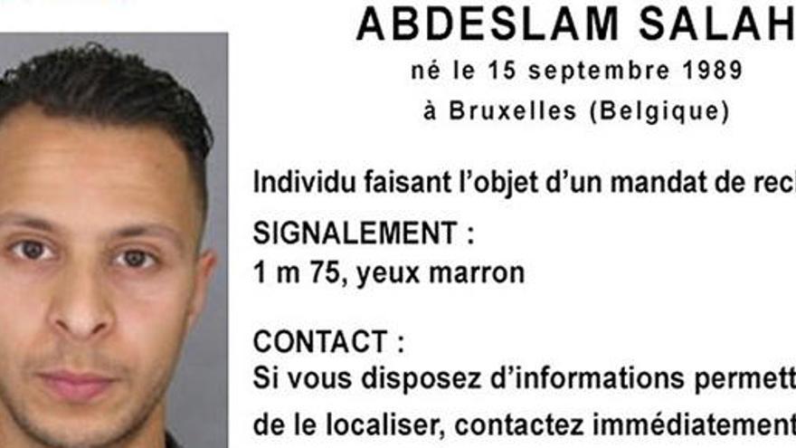 El cartell de recerca i captura de Sallah Abdeslam emès per la policia francesa.