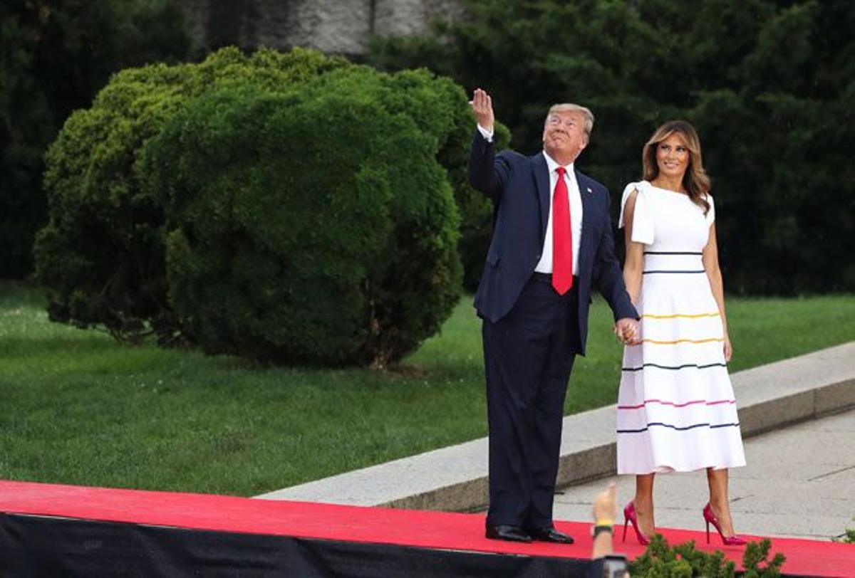 El presidente y la primera dama de EEUU en la celebración del 4 de julio
