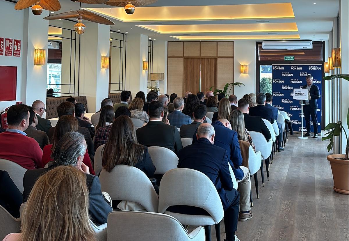 La presentación de los planes de Grupo Fonsán en Málaga, este viernes 20 de marzo.
