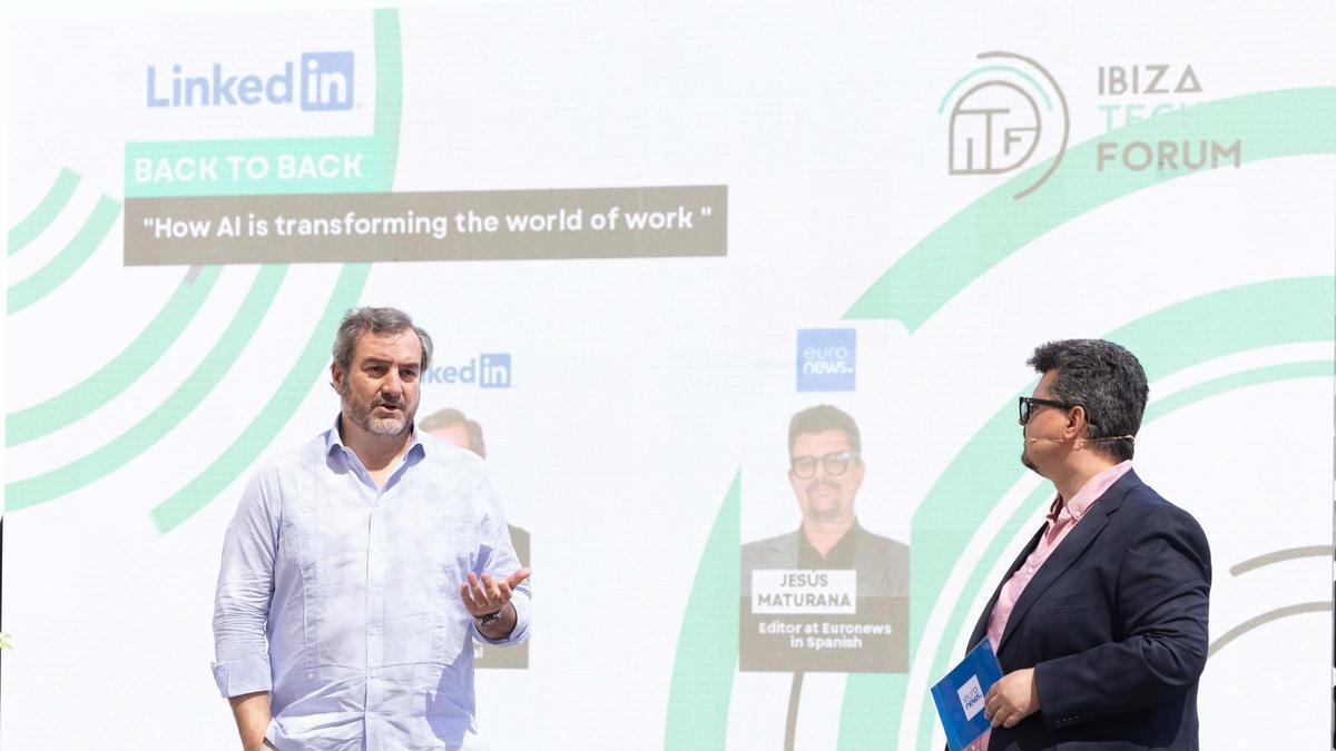 Sáenz de Cenzano y Maturana, este miércoles en Ibiza Tech Forum.