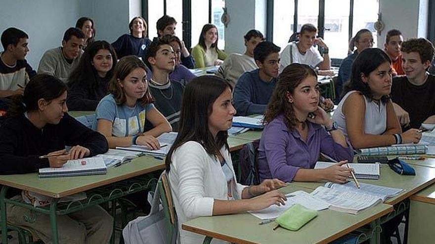 Un grupo de alumnos durante una clase.