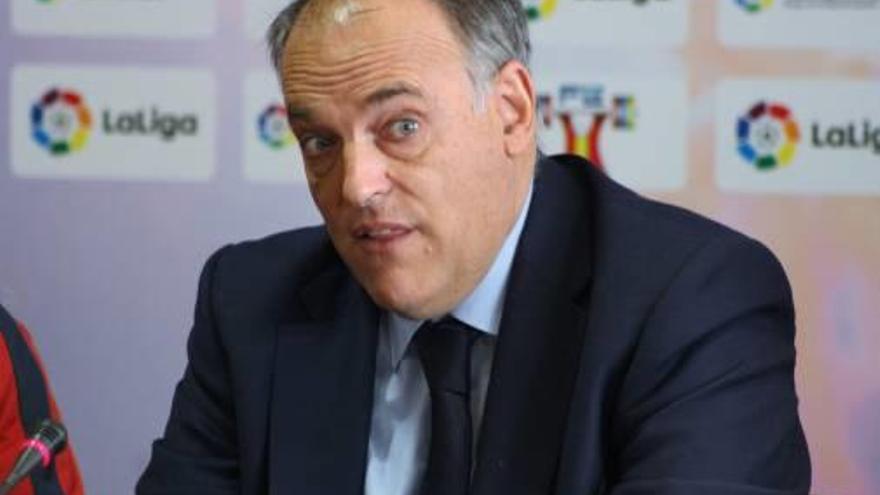 Javier Tebas confia que al final es jugui el Girona-Barça a Miami